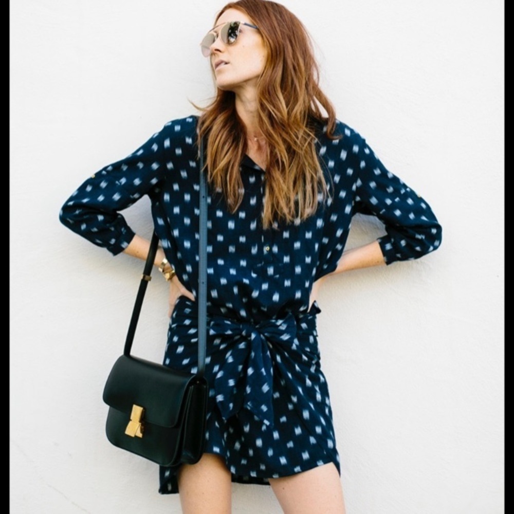 Ulla Johnson Blue White Indigo Ikat Print Corsica Dress - Picture 16 of 16